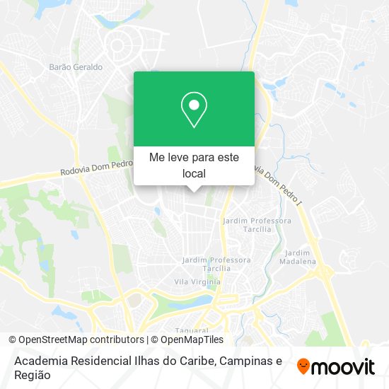 Academia Residencial Ilhas do Caribe mapa