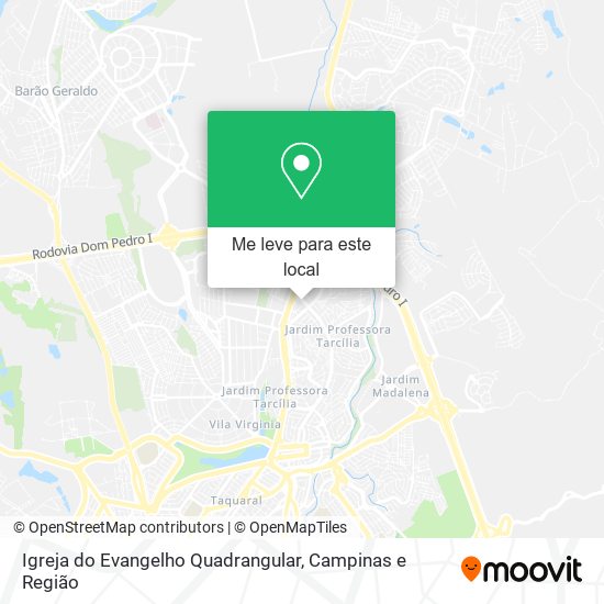 Igreja do Evangelho Quadrangular mapa