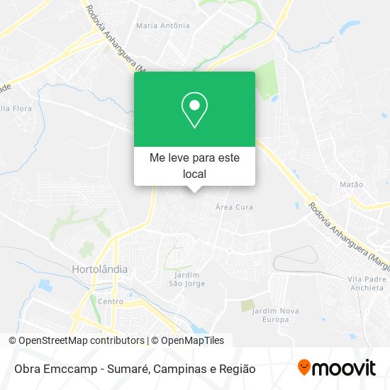 Obra Emccamp - Sumaré mapa