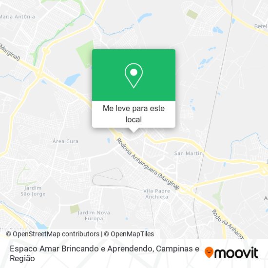 Espaco Amar Brincando e Aprendendo mapa