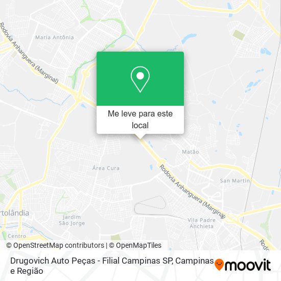 Drugovich Auto Peças - Filial Campinas SP mapa