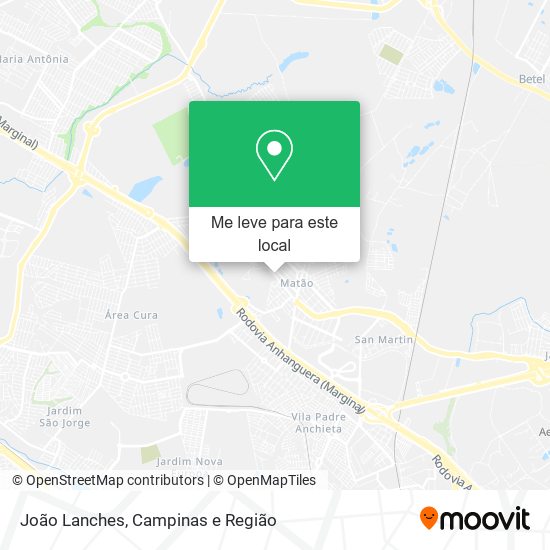 João Lanches mapa