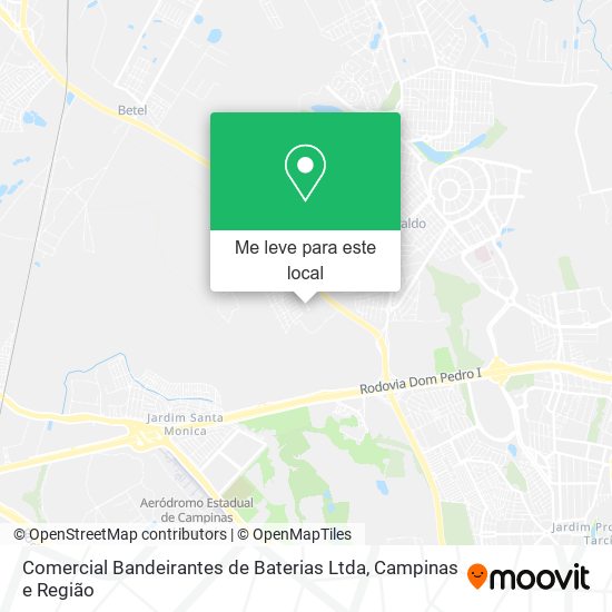 Comercial Bandeirantes de Baterias Ltda mapa