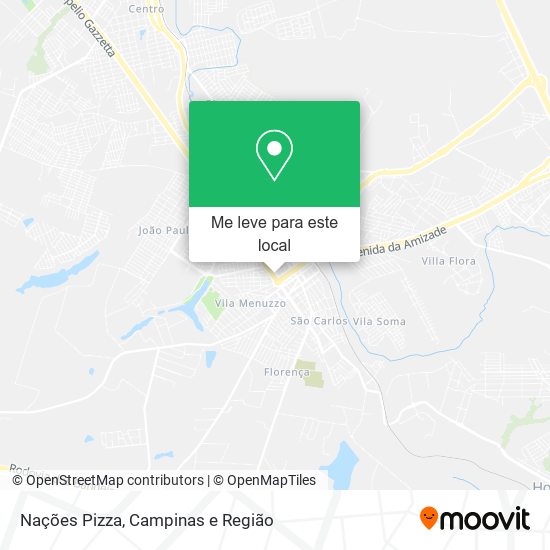 Nações Pizza mapa