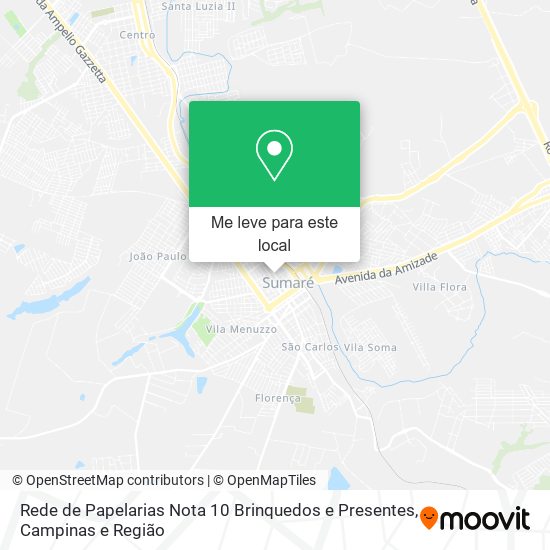 Rede de Papelarias Nota 10 Brinquedos e Presentes mapa