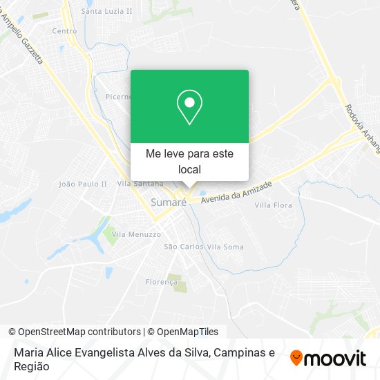 Maria Alice Evangelista Alves da Silva mapa