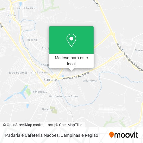 Padaria e Cafeteria Nacoes mapa