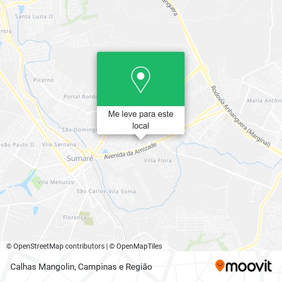 Calhas Mangolin mapa