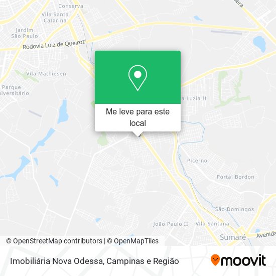 Imobiliária Nova Odessa mapa