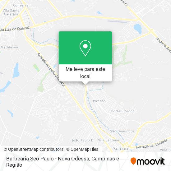 Barbearia Sêo Paulo - Nova Odessa mapa