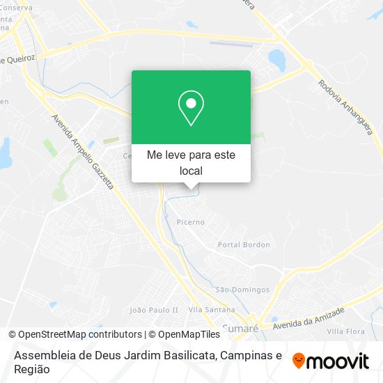 Assembleia de Deus Jardim Basilicata mapa