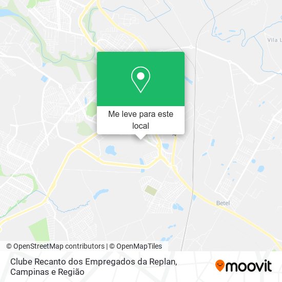Clube Recanto dos Empregados da Replan mapa