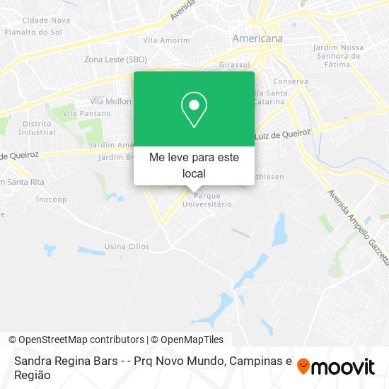 Sandra Regina Bars - - Prq Novo Mundo mapa
