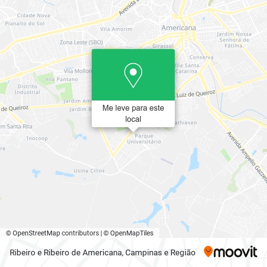 Ribeiro e Ribeiro de Americana mapa