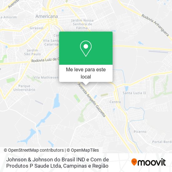 Johnson & Johnson do Brasil IND e Com de Produtos P Saude Ltda mapa