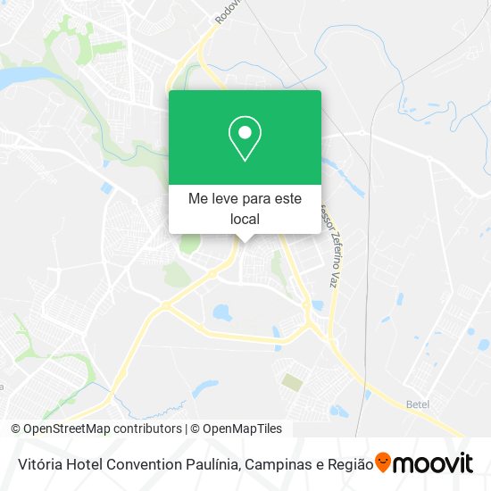 Vitória Hotel Convention Paulínia mapa