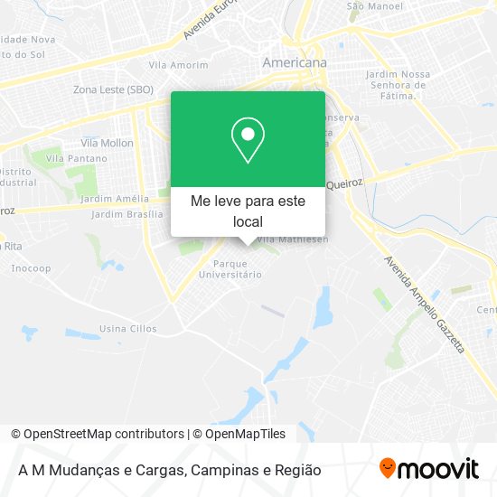 A M Mudanças e Cargas mapa