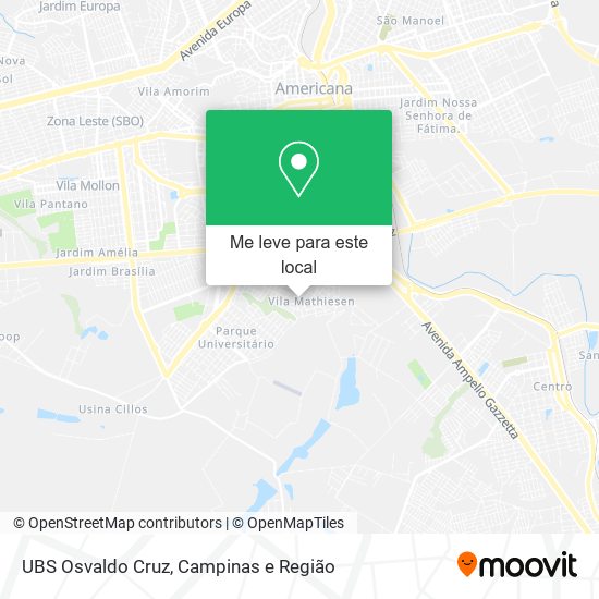UBS Osvaldo Cruz mapa