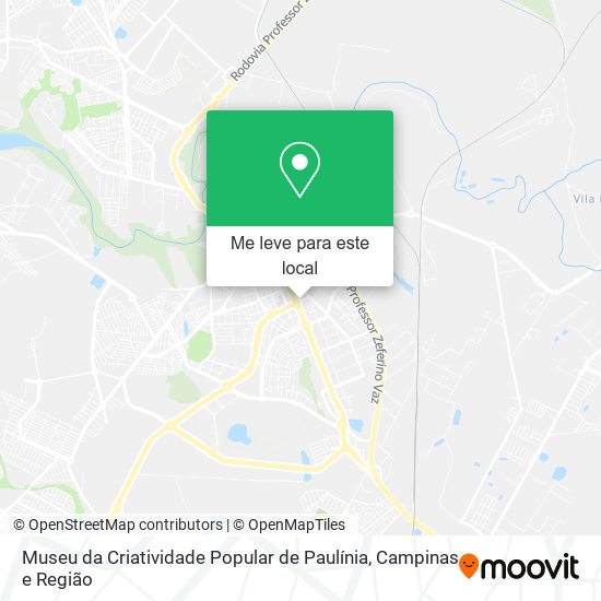 Museu da Criatividade Popular de Paulínia mapa