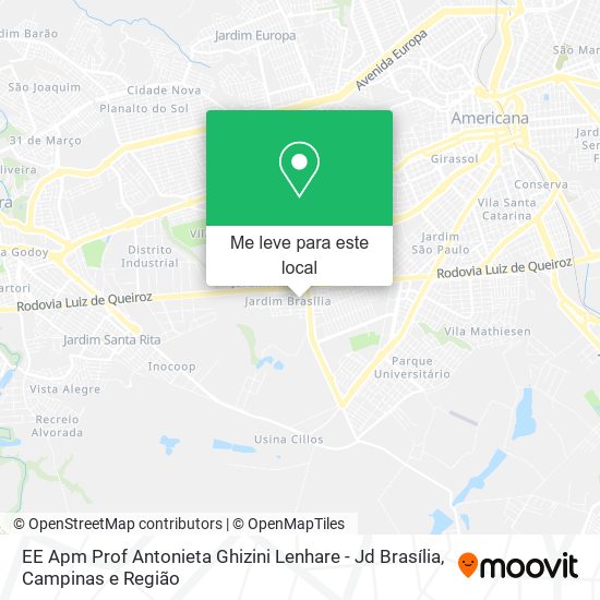 EE Apm Prof Antonieta Ghizini Lenhare - Jd Brasília mapa