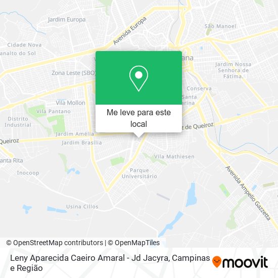 Leny Aparecida Caeiro Amaral - Jd Jacyra mapa