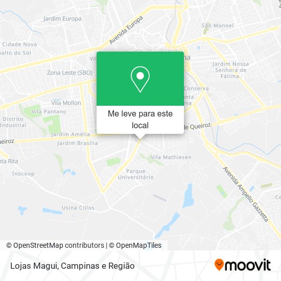 Lojas Magui mapa