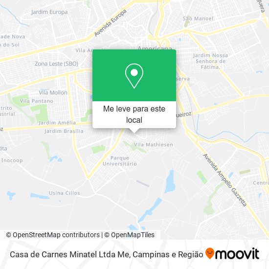 Casa de Carnes Minatel Ltda Me mapa