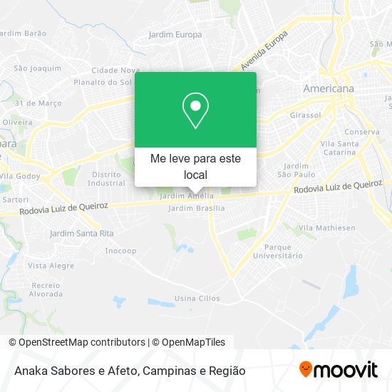 Anaka Sabores e Afeto mapa