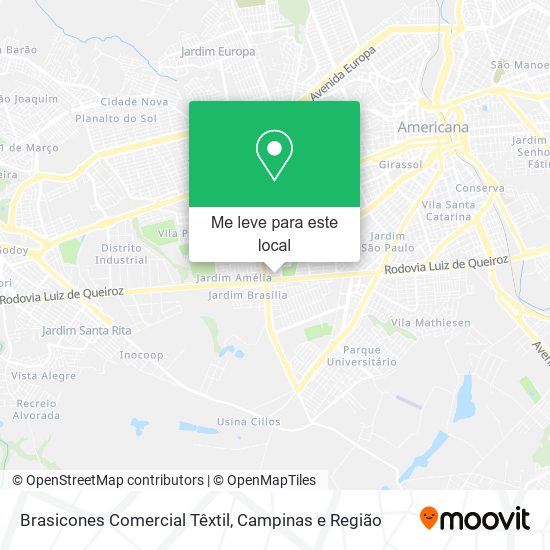 Brasicones Comercial Têxtil mapa