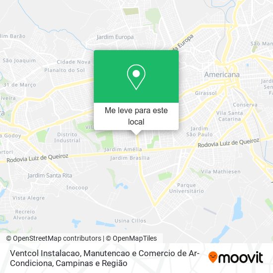 Ventcol Instalacao, Manutencao e Comercio de Ar-Condiciona mapa