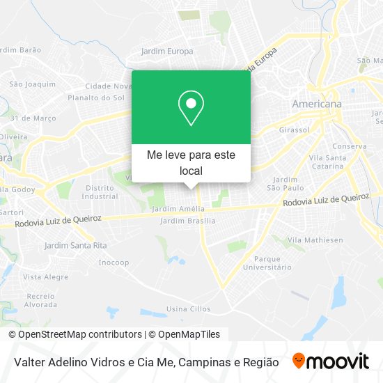 Valter Adelino Vidros e Cia Me mapa