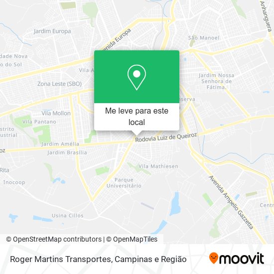 Roger Martins Transportes mapa