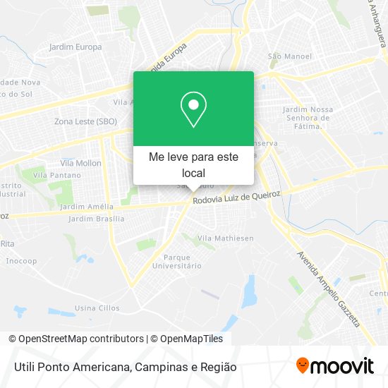 Utili Ponto Americana mapa