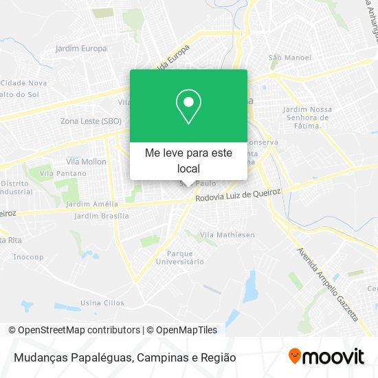 Mudanças Papaléguas mapa