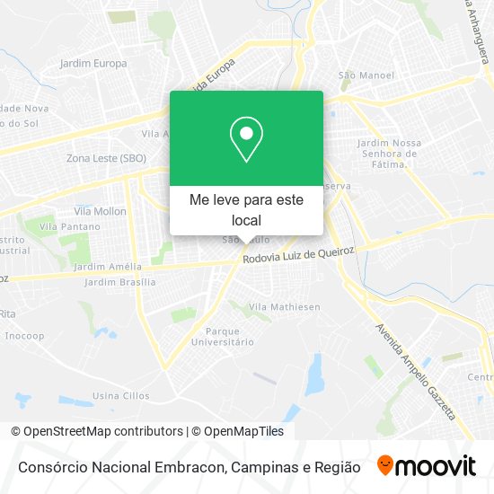 Consórcio Nacional Embracon mapa