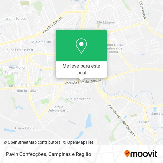 Pavin Confecções mapa