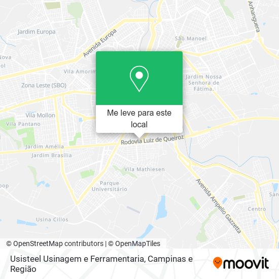 Usisteel Usinagem e Ferramentaria mapa