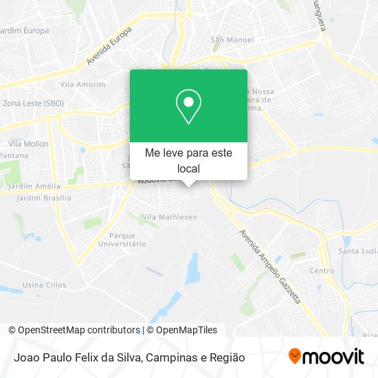 Joao Paulo Felix da Silva mapa