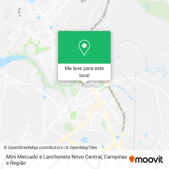 Mini Mercado e Lanchonete Novo Central mapa