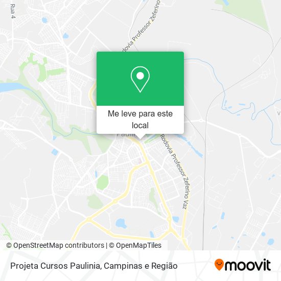 Projeta Cursos Paulinia mapa