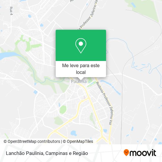 Lanchão Paulínia mapa