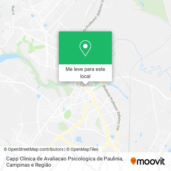Capp Clinica de Avaliacao Psicologica de Paulinia mapa