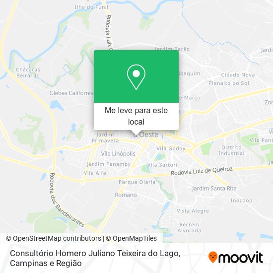 Consultório Homero Juliano Teixeira do Lago mapa
