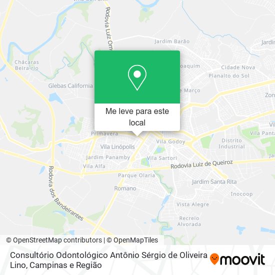 Consultório Odontológico Antônio Sérgio de Oliveira Lino mapa