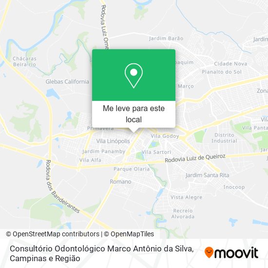Consultório Odontológico Marco Antônio da Silva mapa