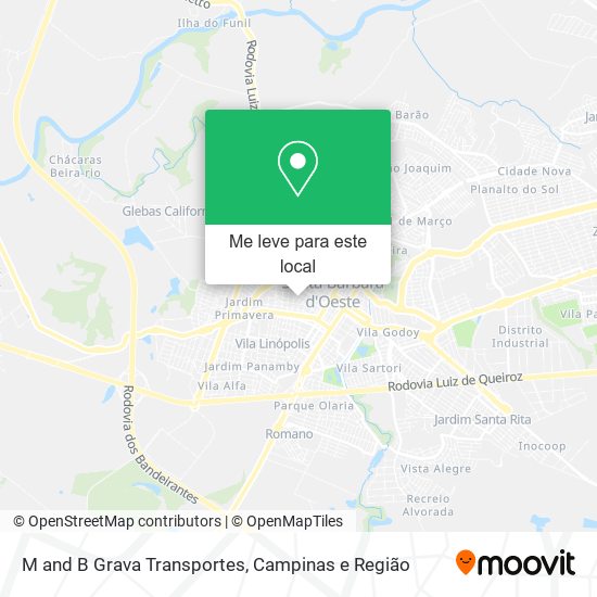 M and B Grava Transportes mapa