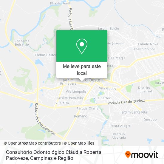 Consultório Odontológico Cláudia Roberta Padoveze mapa