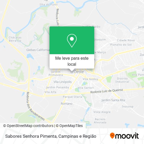 Sabores Senhora Pimenta mapa