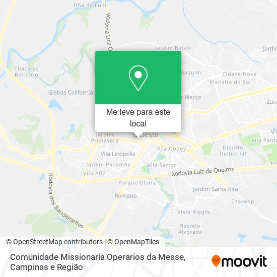 Comunidade Missionaria Operarios da Messe mapa