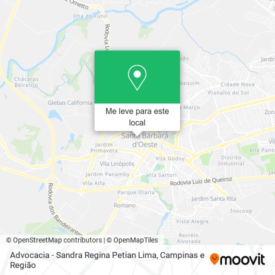 Advocacia - Sandra Regina Petian Lima mapa